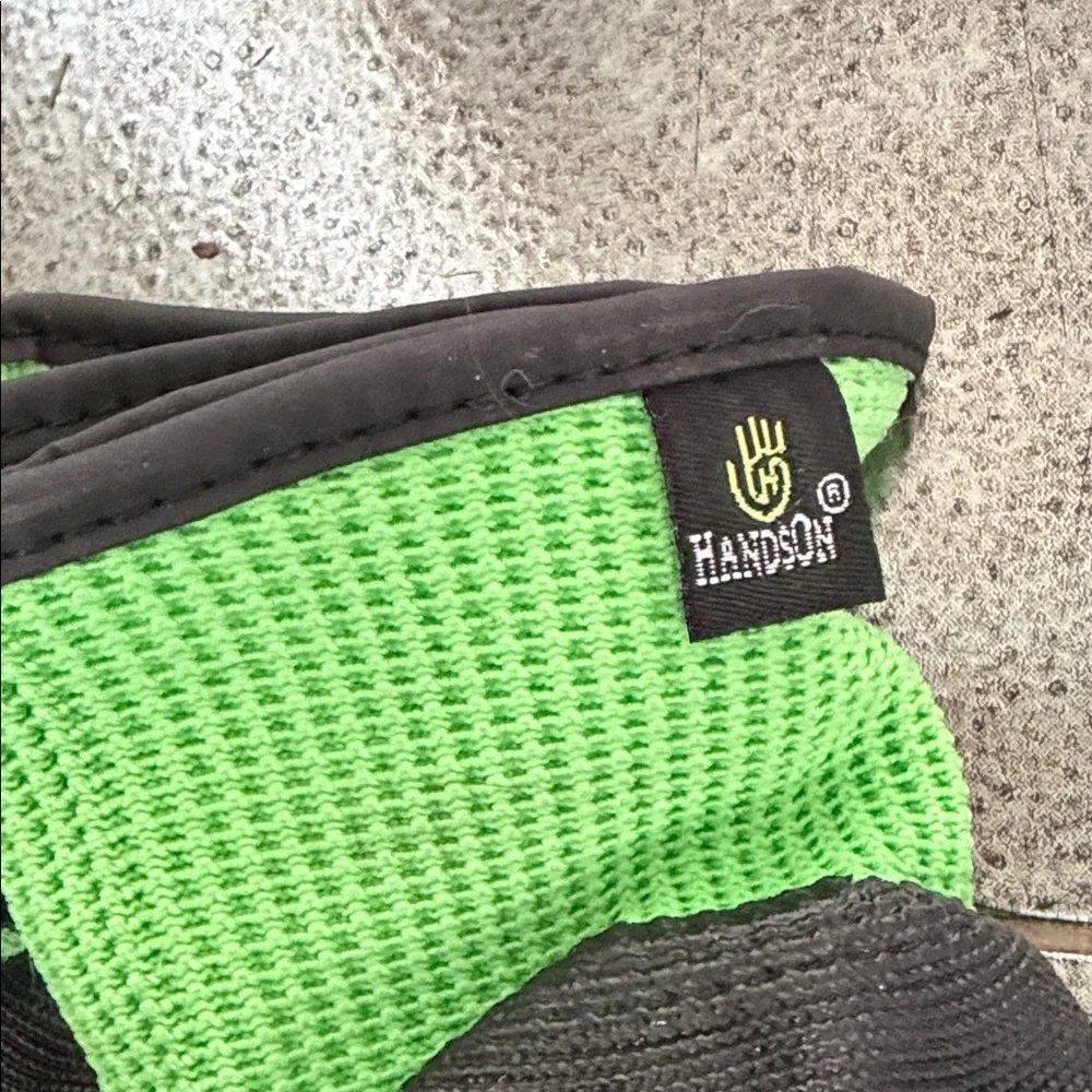 Black and Green Dog Grooming Gloves
